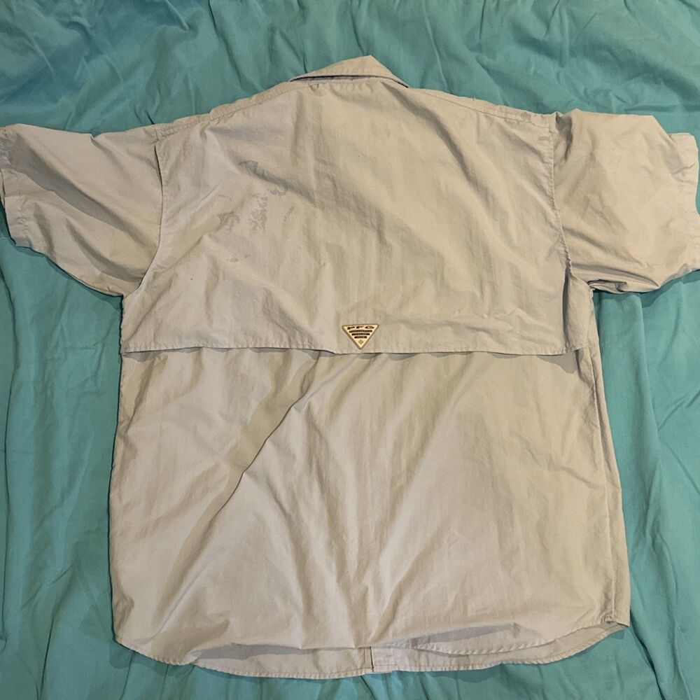 Columbia PFG Bahama Omni-Shade Outdoor Fishing Shirt Men's Size XXL Blue - Picture 2 of 9